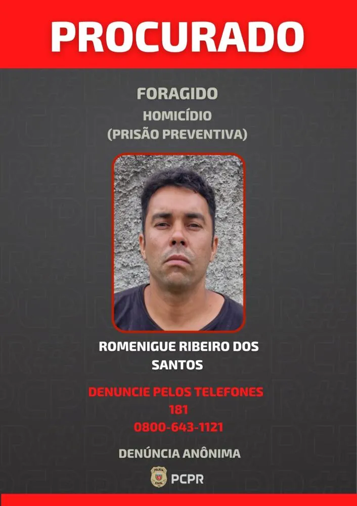 Homem é preso pela Polícia Civil do Paraná por homicídio em Curitiba